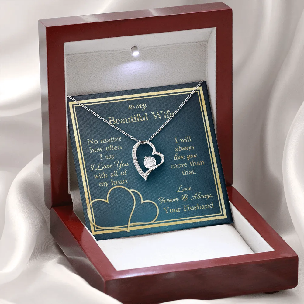 To My Wife Necklace Gift - Love You With All My Heart