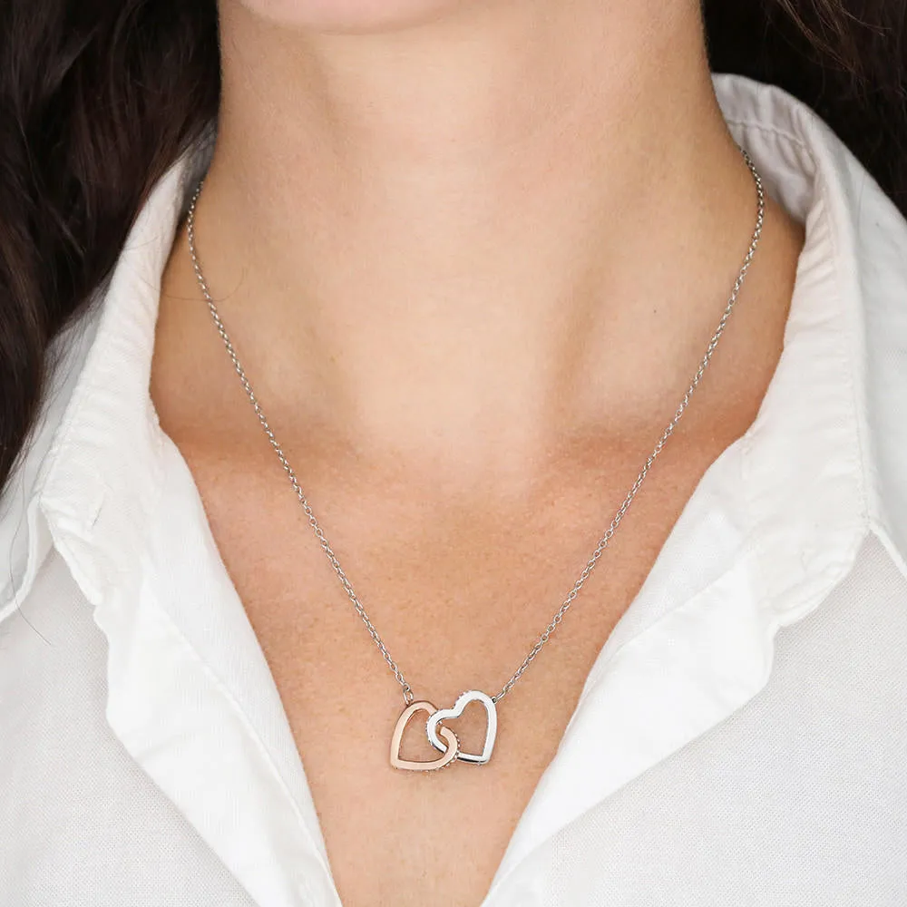 To My Wife - Two Interlocking Hearts Necklace - IHN0005