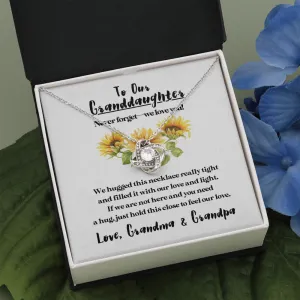 To Our Granddaughter - Hold This Close | Beautiful 14k White Gold Family Forever Love Knot