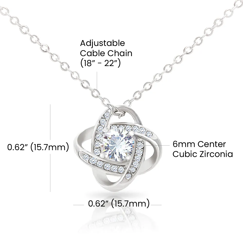 To Our Granddaughter - Hold This Close | Beautiful 14k White Gold Family Forever Love Knot