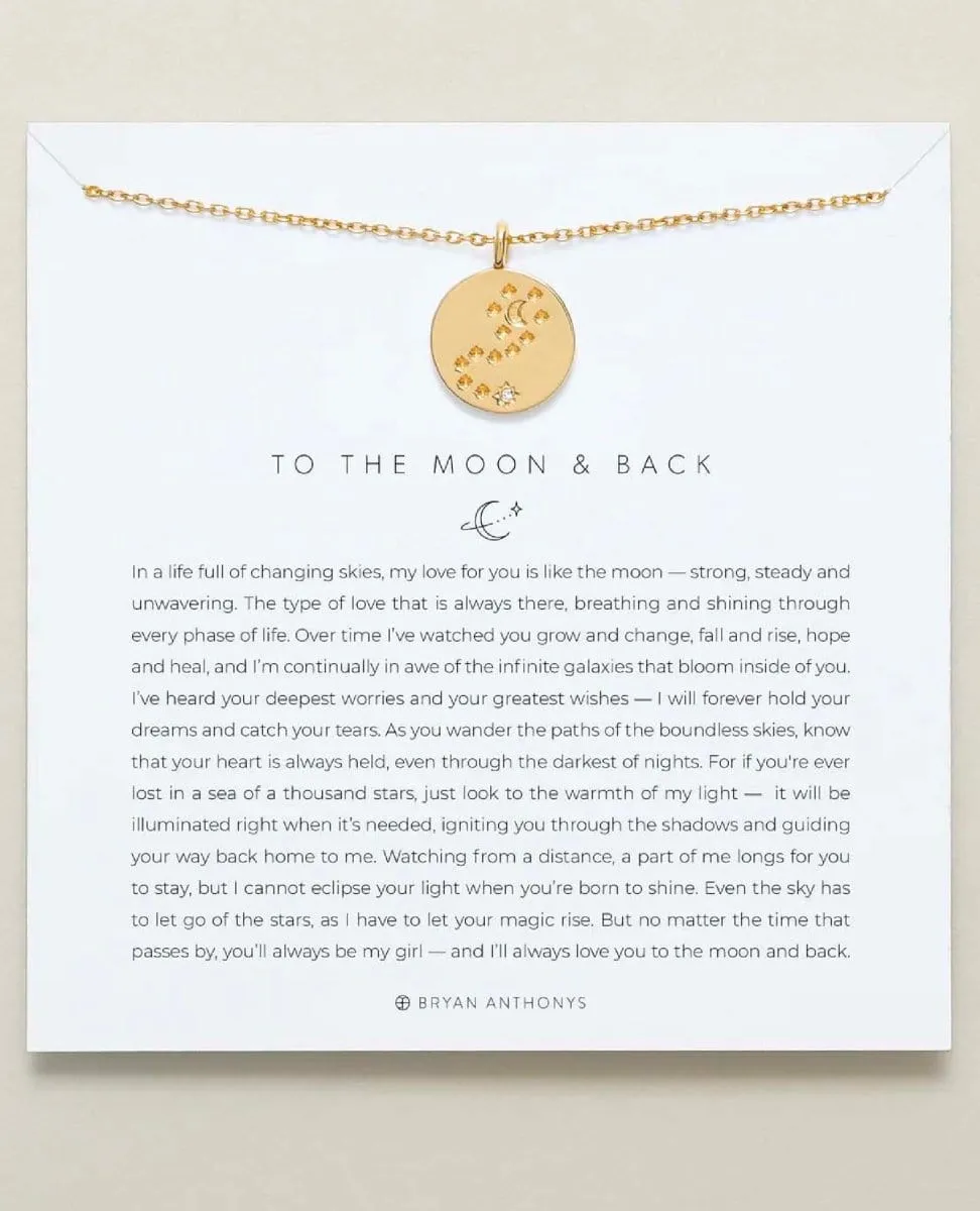 To The Moon & Back Necklace Gold