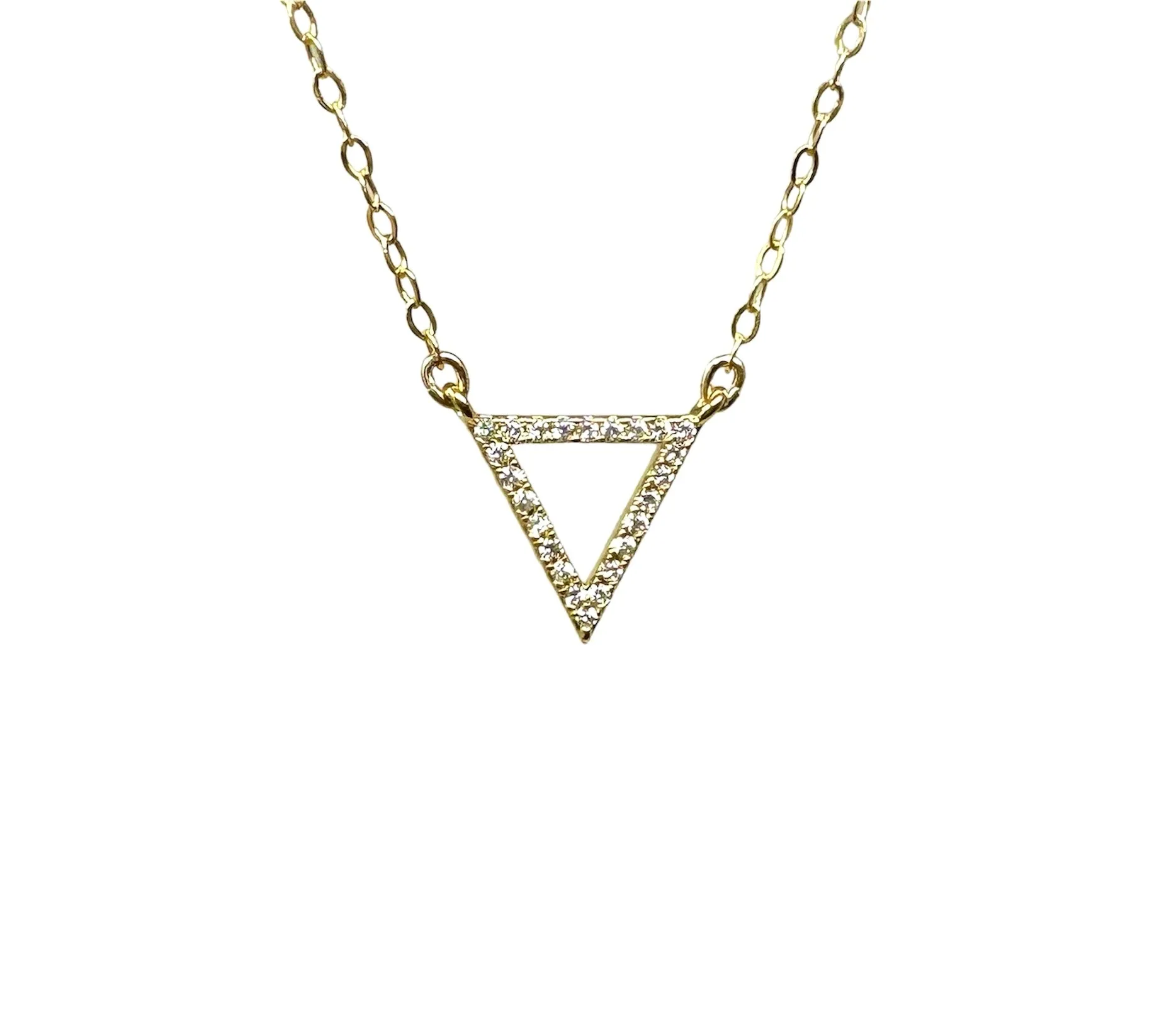 Triangle Pave Crystal Necklace