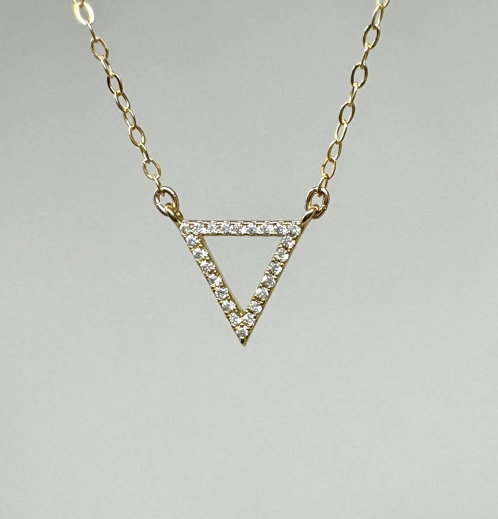 Triangle Pave Crystal Necklace