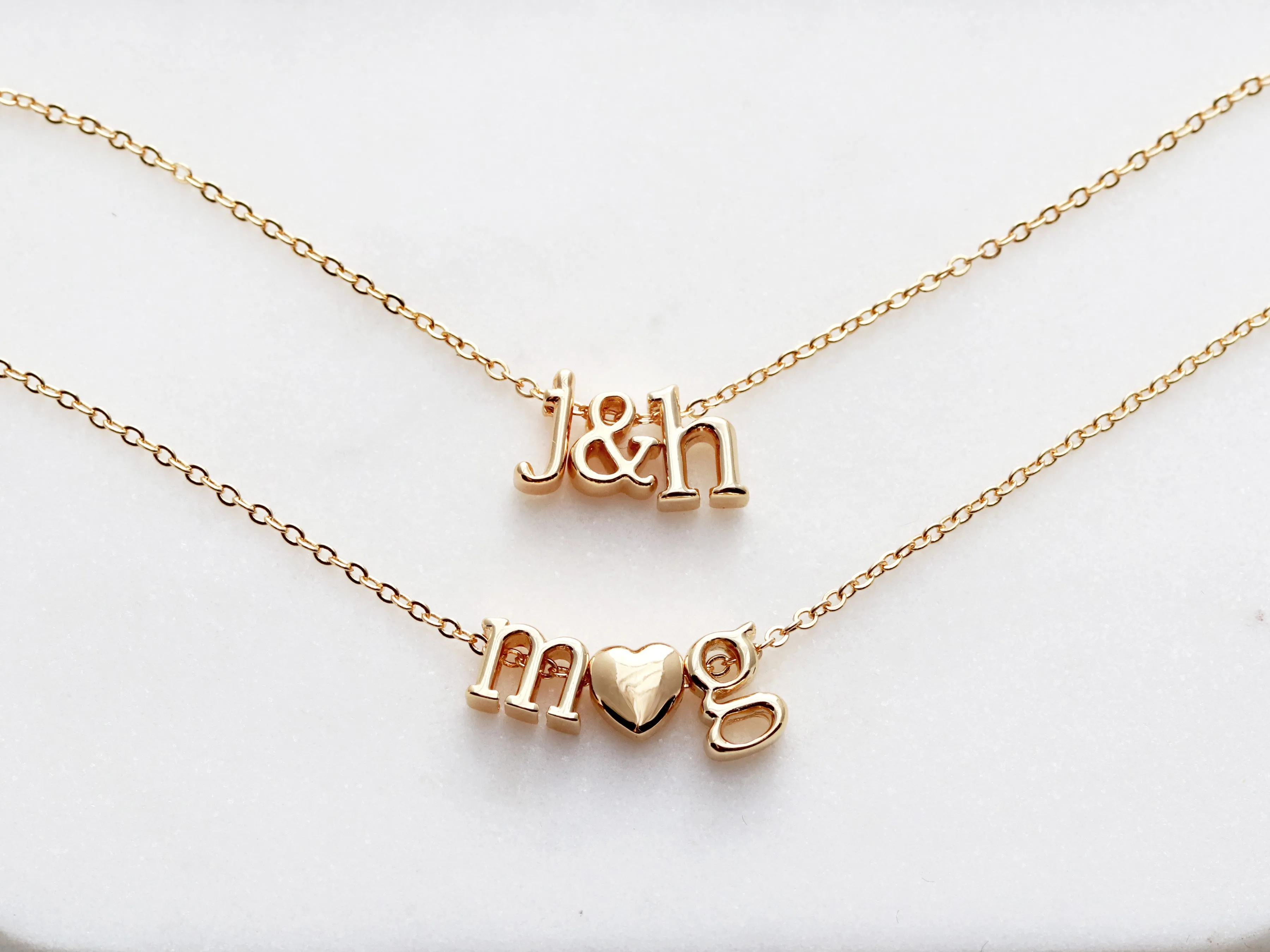 Triple Charm Lowercase Necklace
