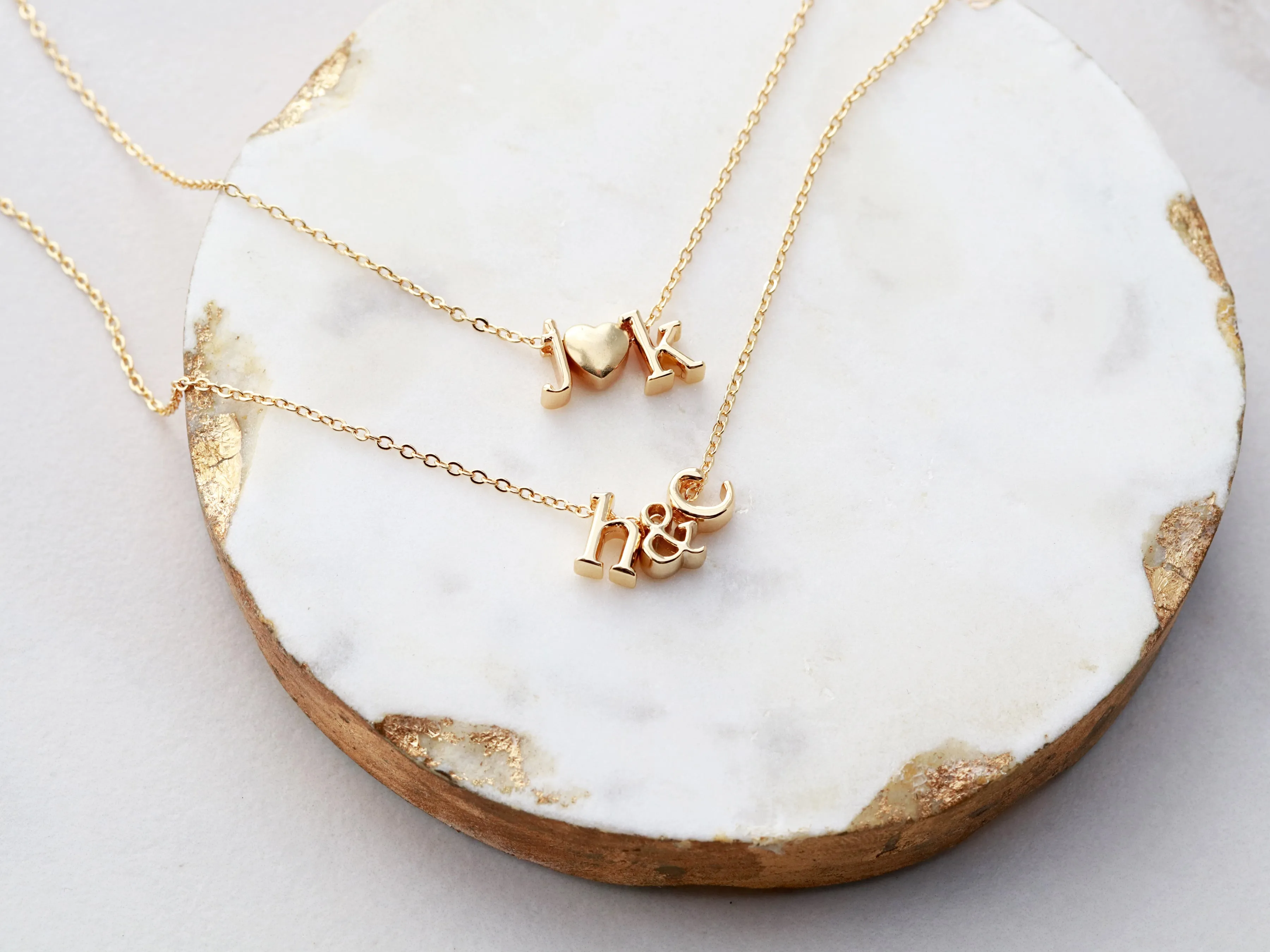Triple Charm Lowercase Necklace
