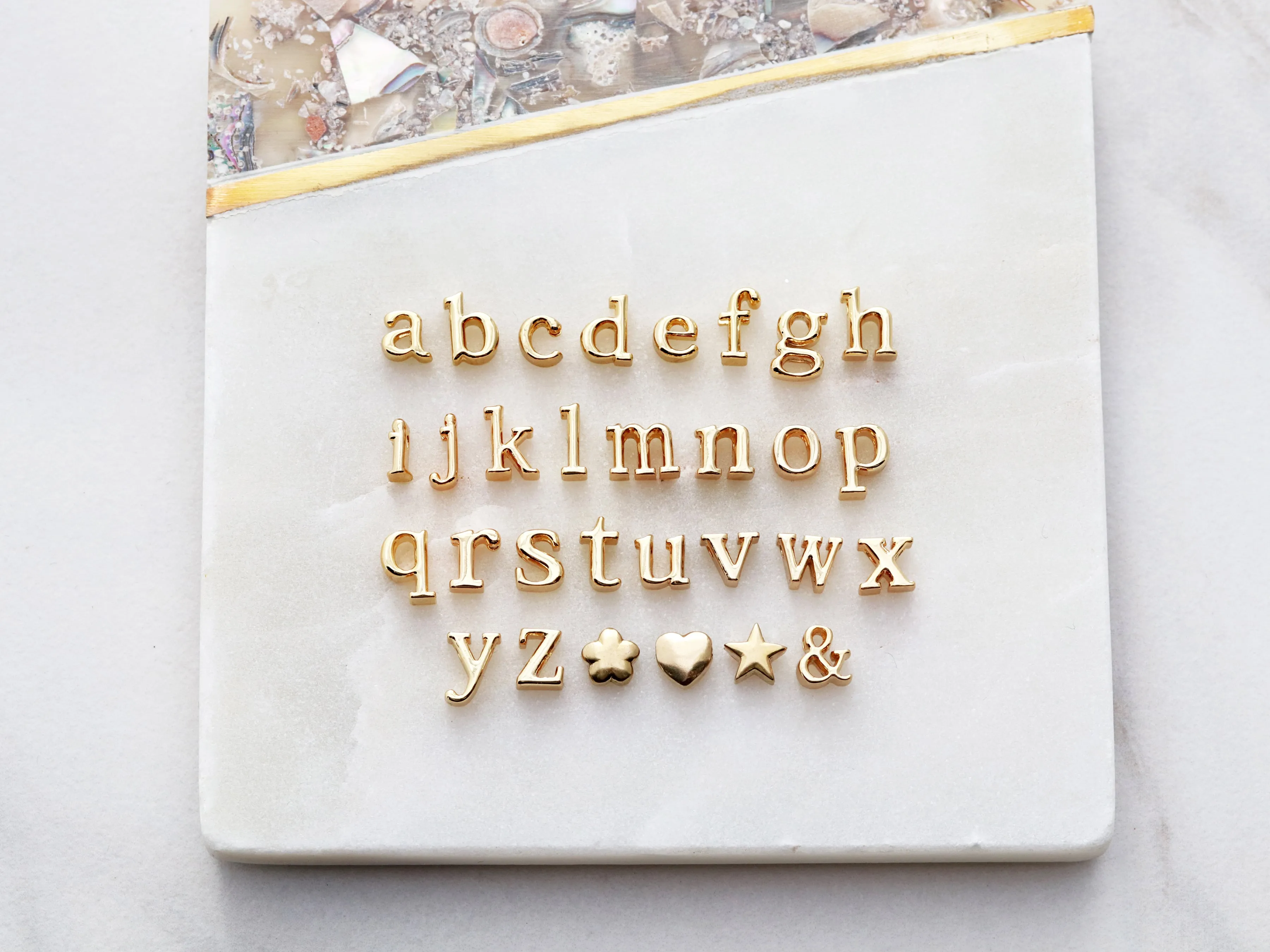 Triple Charm Lowercase Necklace