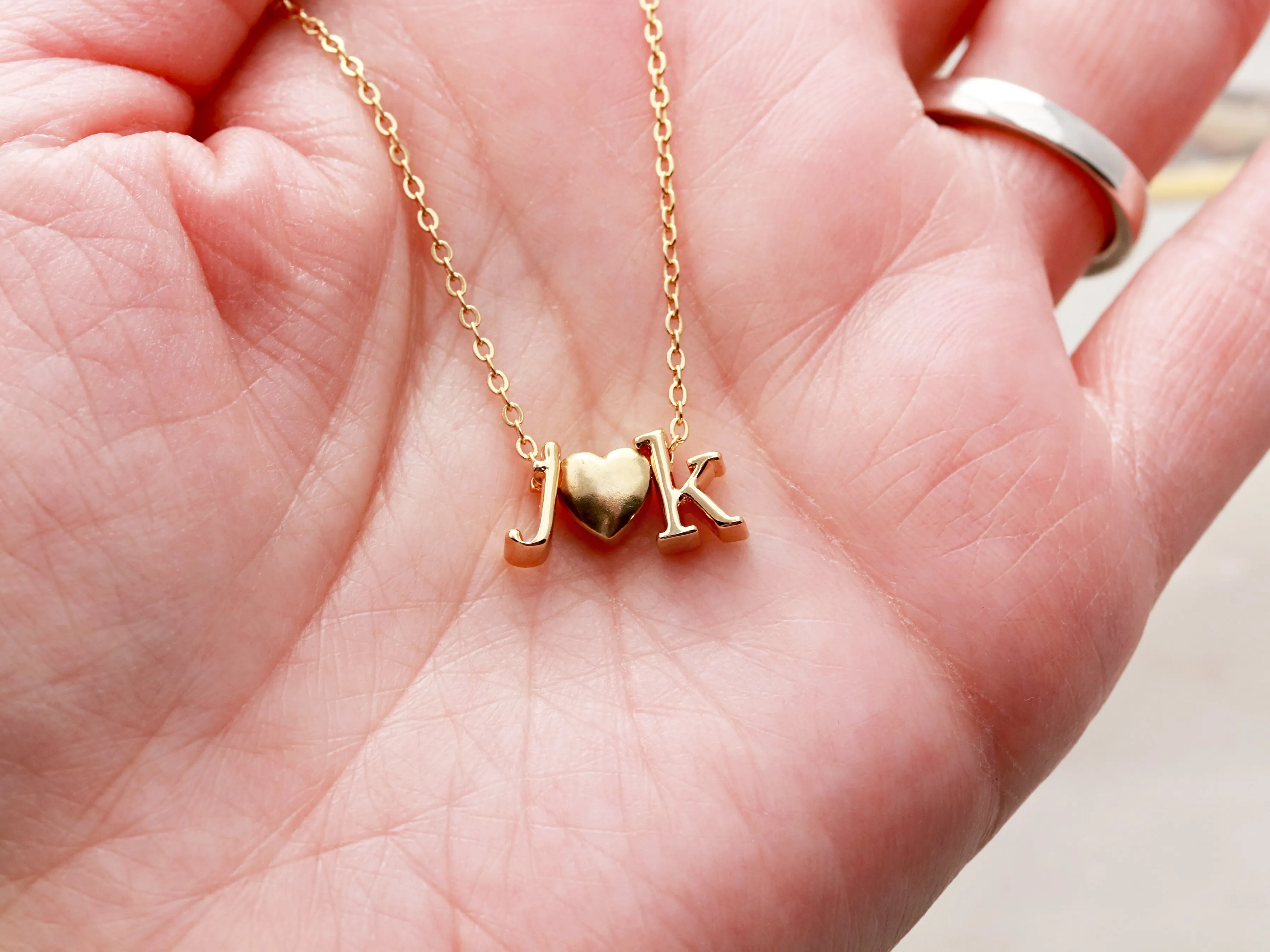 Triple Charm Lowercase Necklace