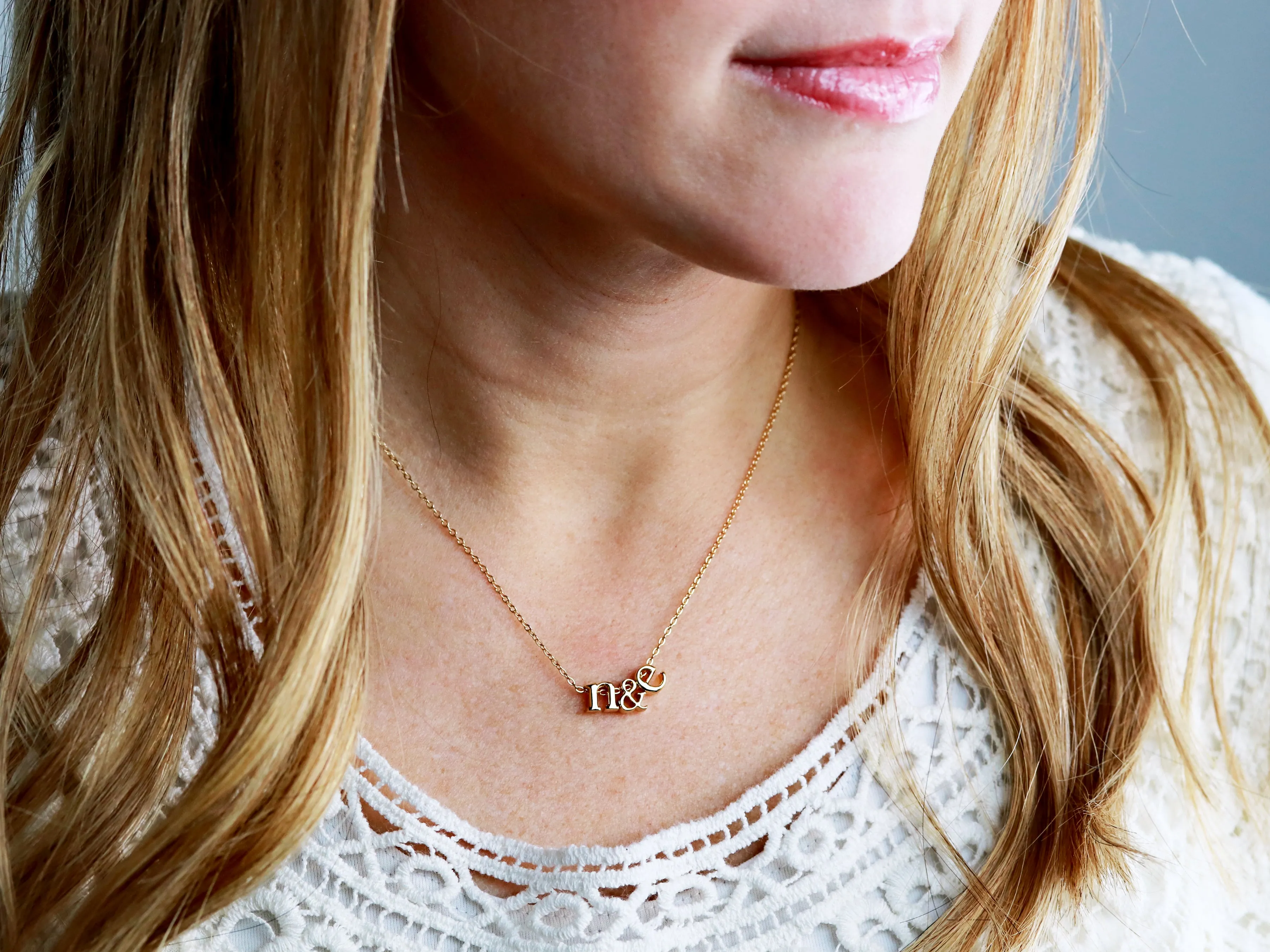 Triple Charm Lowercase Necklace