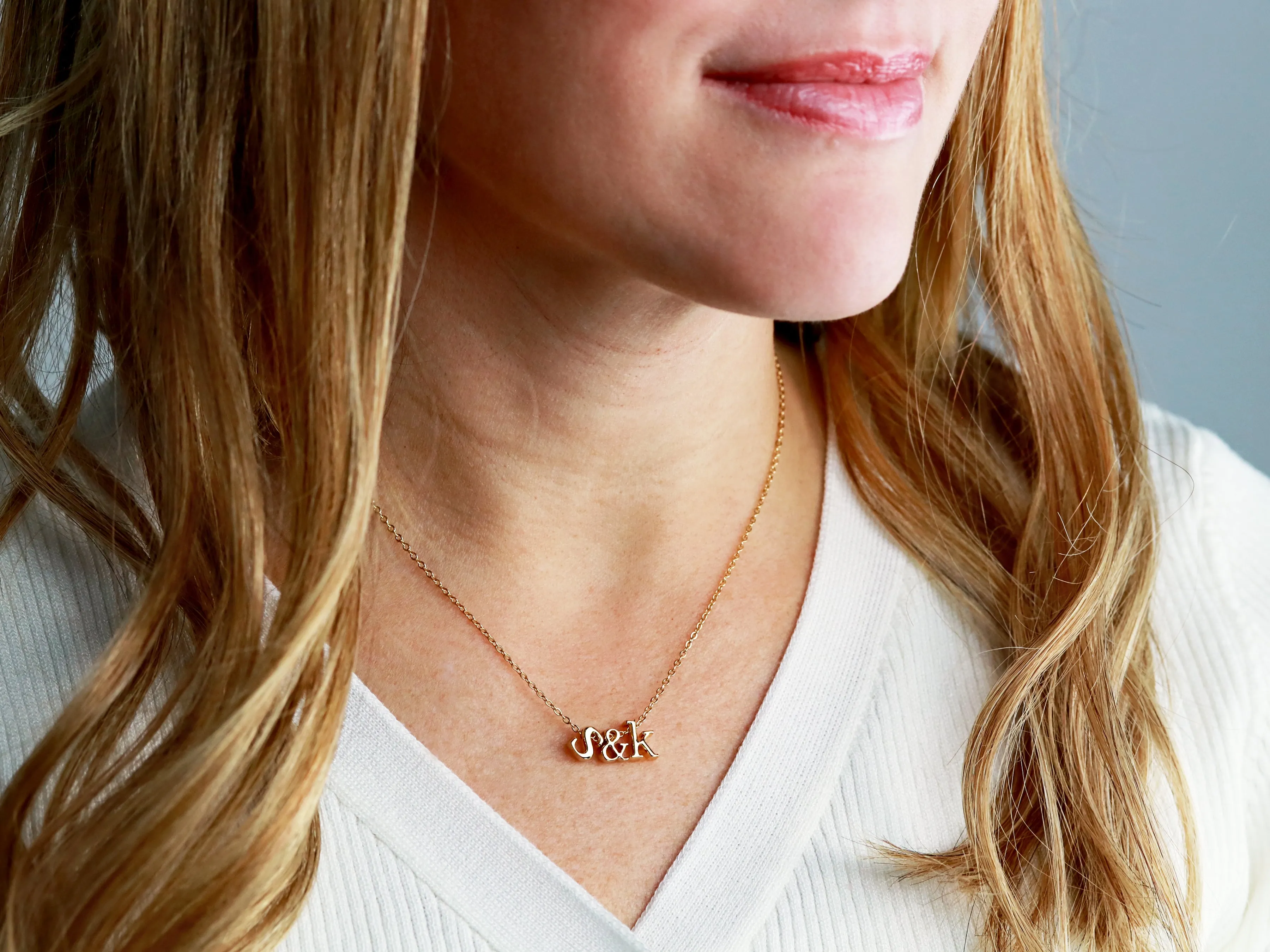Triple Charm Lowercase Necklace
