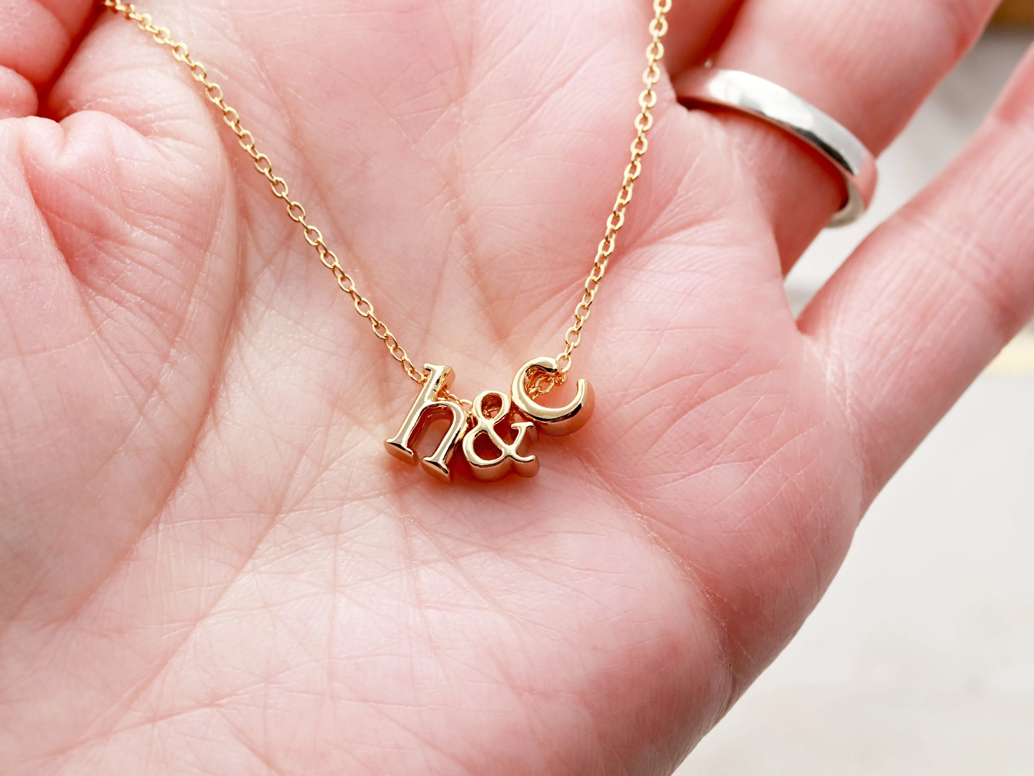 Triple Charm Lowercase Necklace