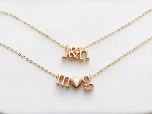 Triple Charm Lowercase Necklace