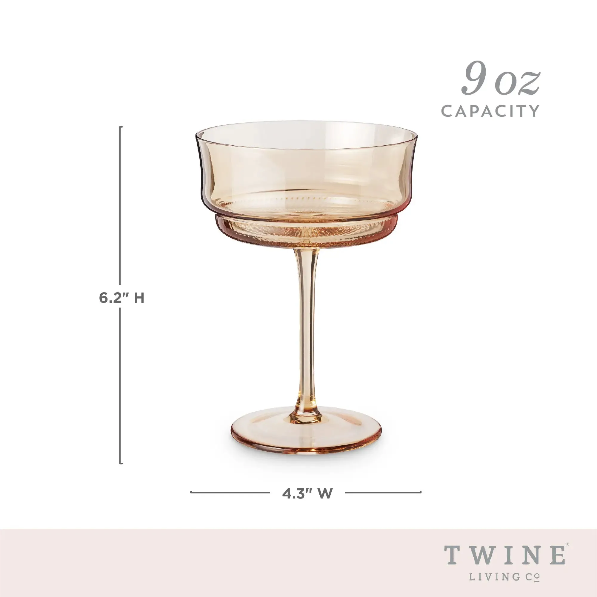 Tulip Coupe in Amber 2 Piece Set