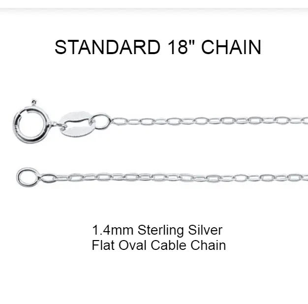 Two Fingerprints Side-by-Side - Sterling Silver Necklace,