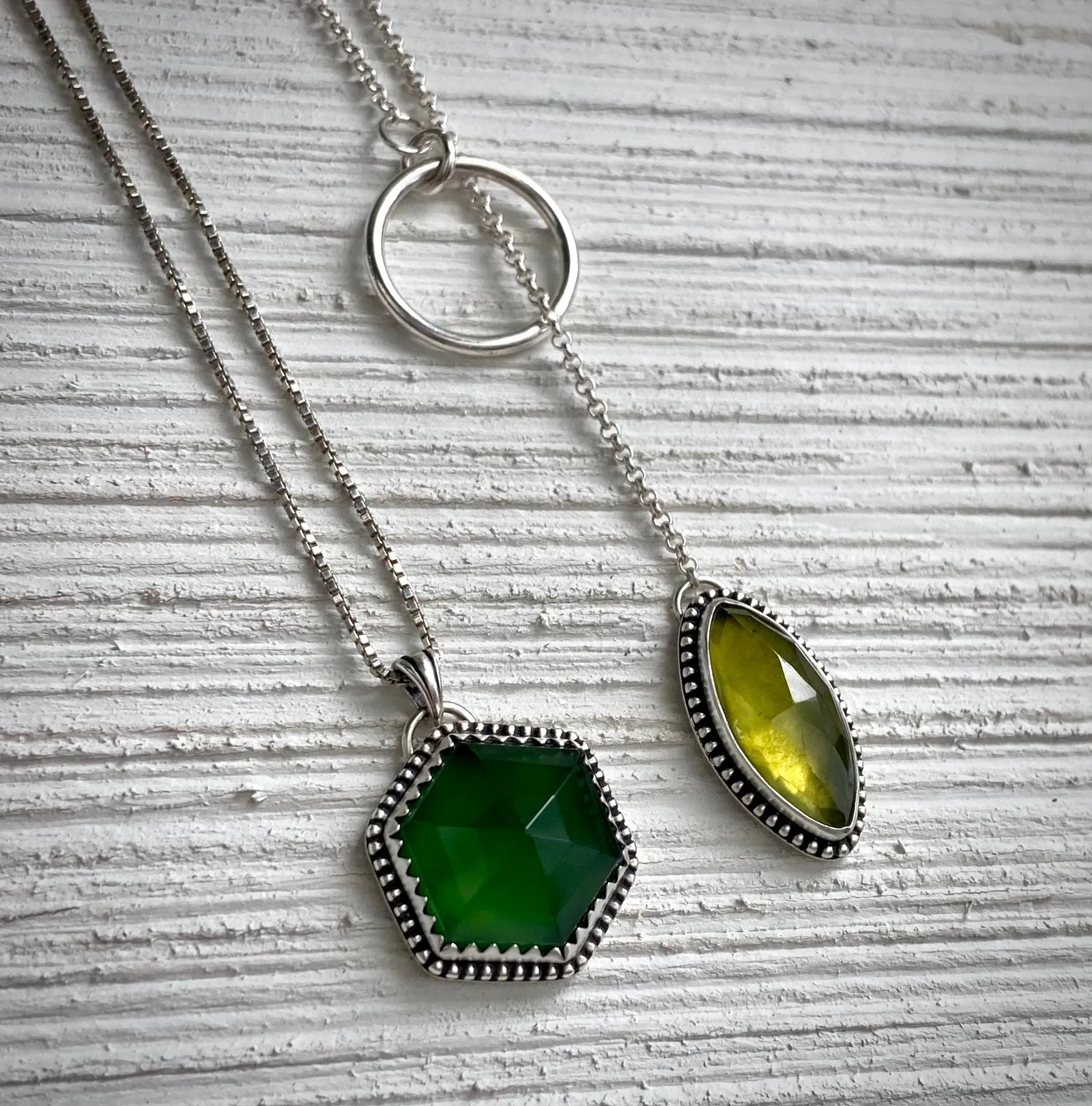Vesuvianite Lariat Necklace