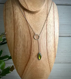 Vesuvianite Lariat Necklace