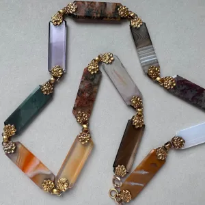 Victorian Agate Link Necklace