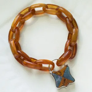 Victorian Scottish Agate Padlock Bracelet