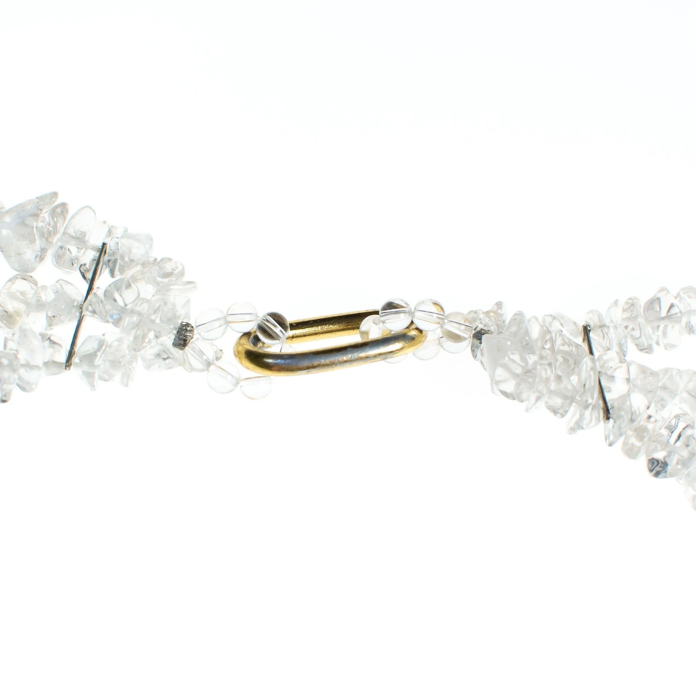 Vintage One of a kind Faceted Quartz Flower Necklace with Faceted Crystal