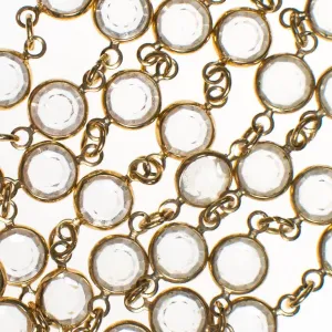 Vintage Swarovski Gold Bezel Crystal Necklace