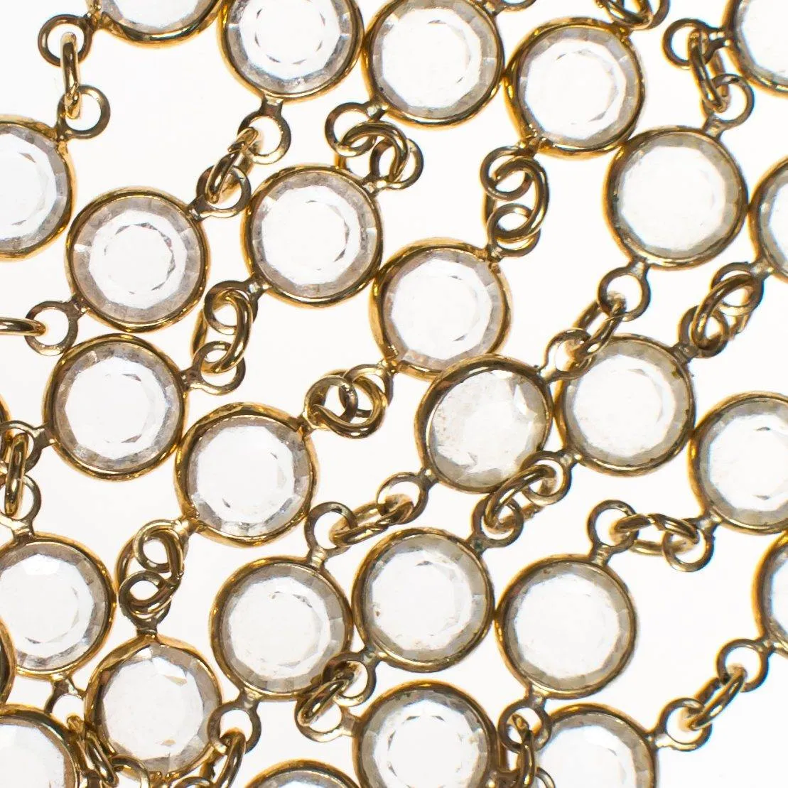 Vintage Swarovski Gold Bezel Crystal Necklace