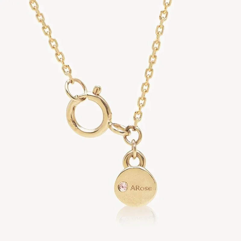 White Diamond Bezel Necklace