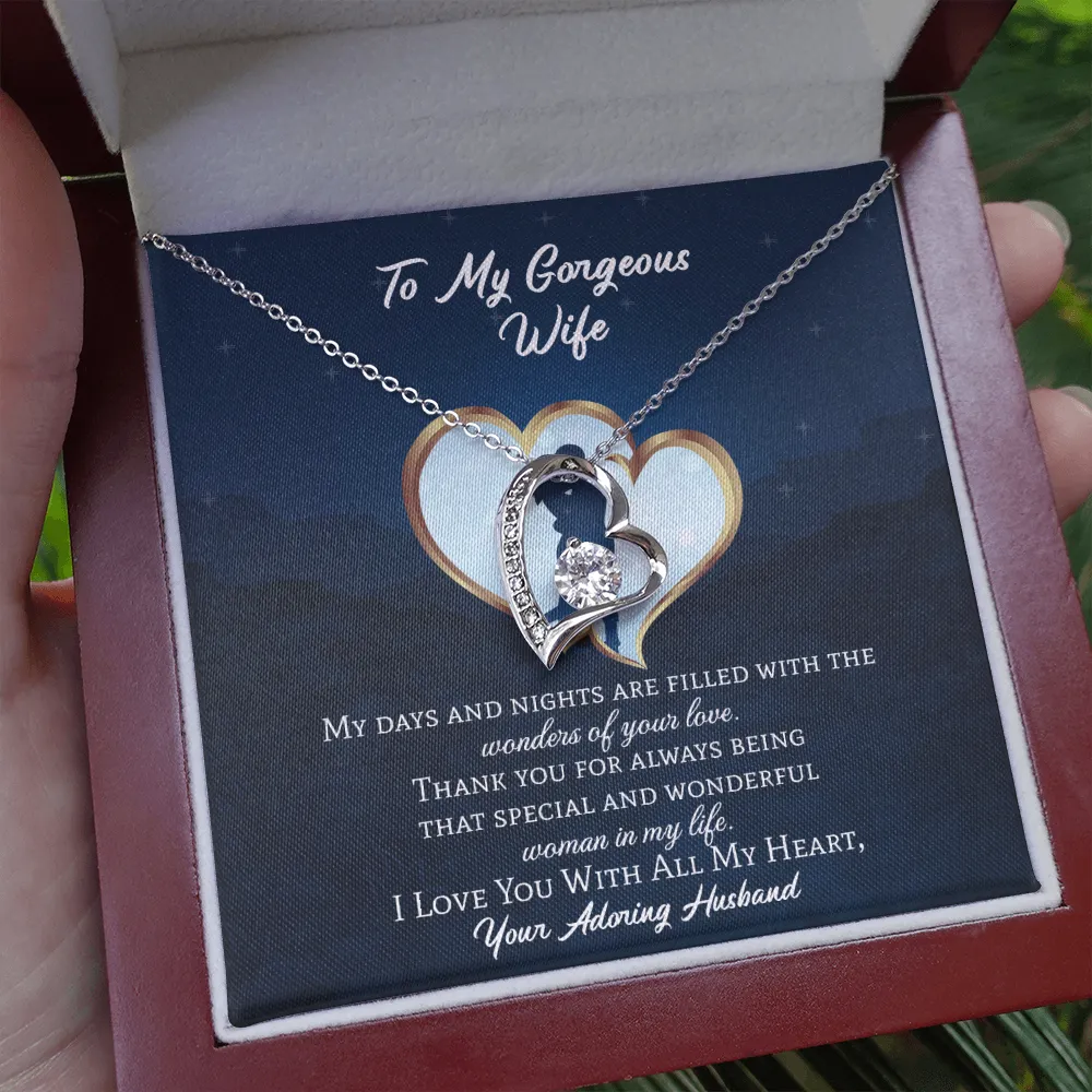 Wife Necklace Gift - Forever Love Heart Necklace