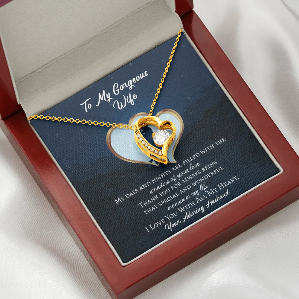 Wife Necklace Gift - Forever Love Heart Necklace