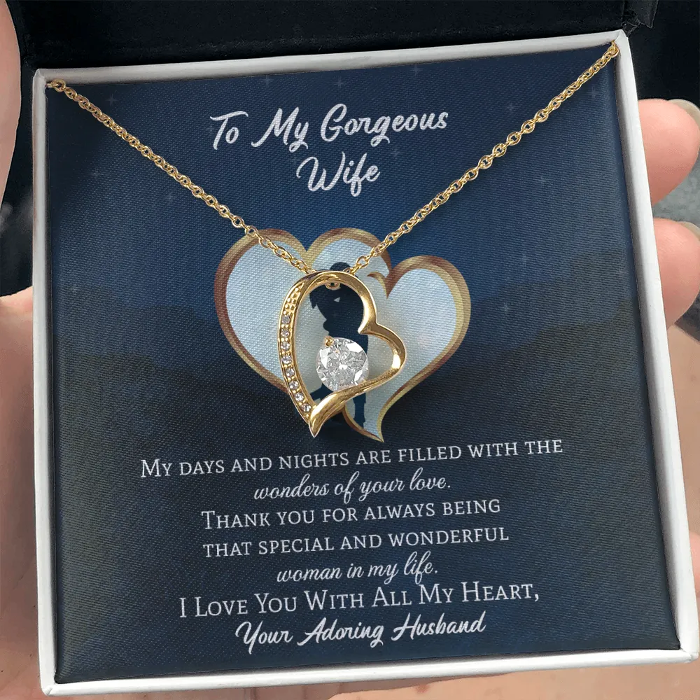 Wife Necklace Gift - Forever Love Heart Necklace