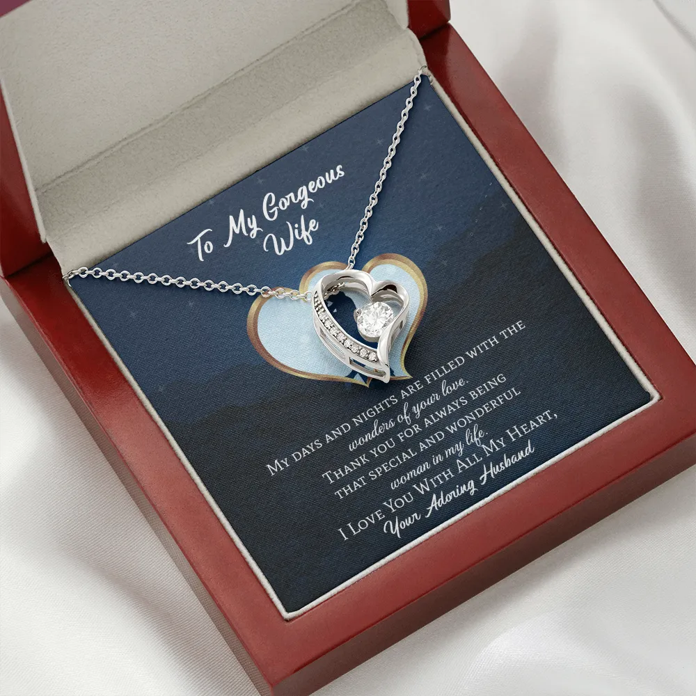 Wife Necklace Gift - Forever Love Heart Necklace