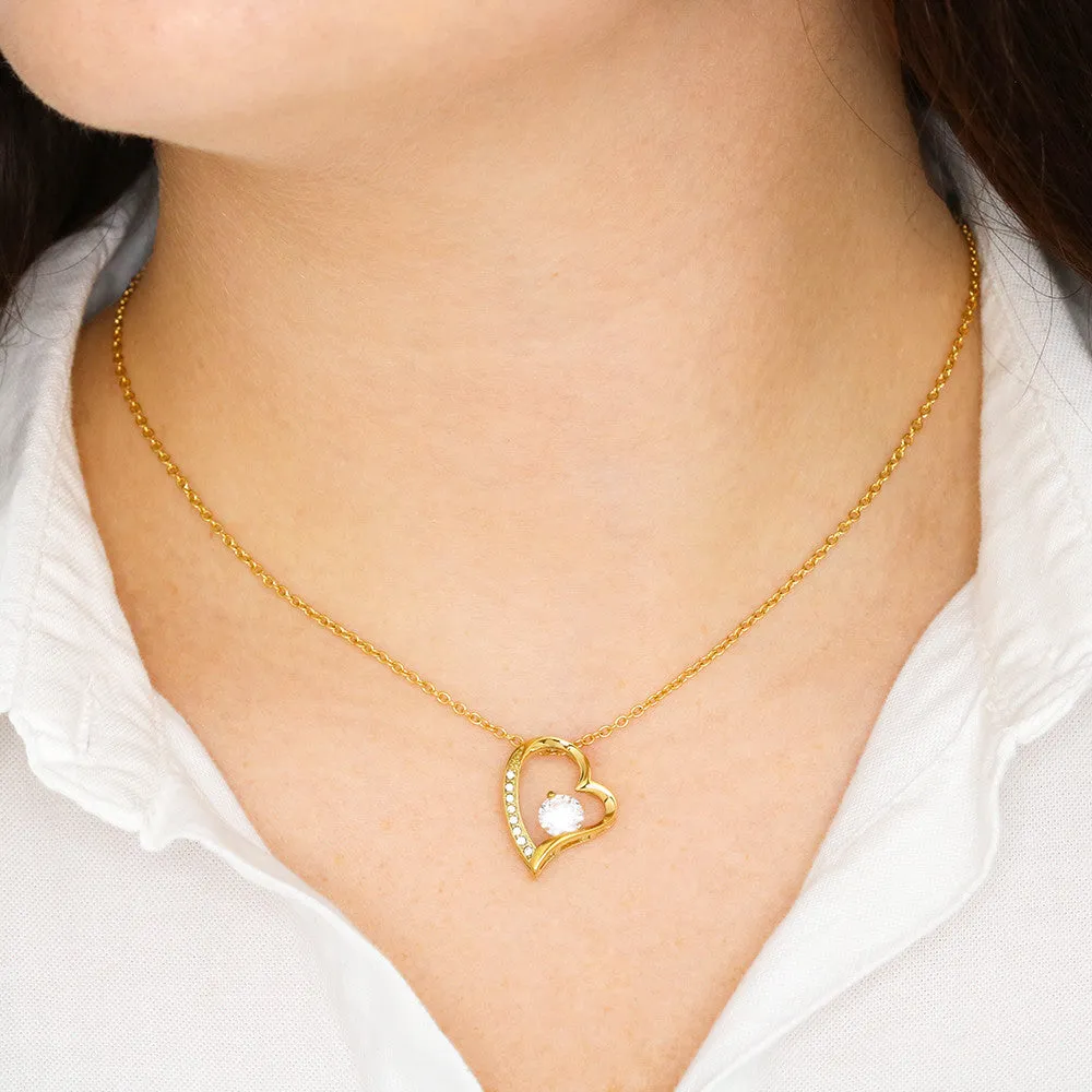 Wife Necklace Gift - Forever Love Heart Necklace