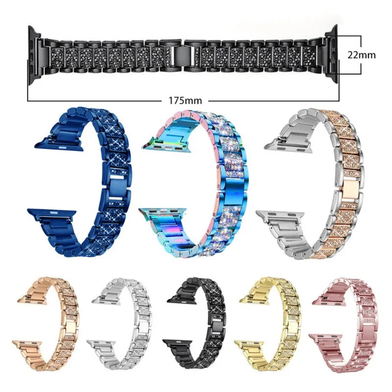 Women Strap IWatch for Apple Watch Band SE 6 7 Diamond Shining