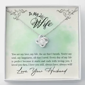You are my happiness-Love Knot Necklace for Wife