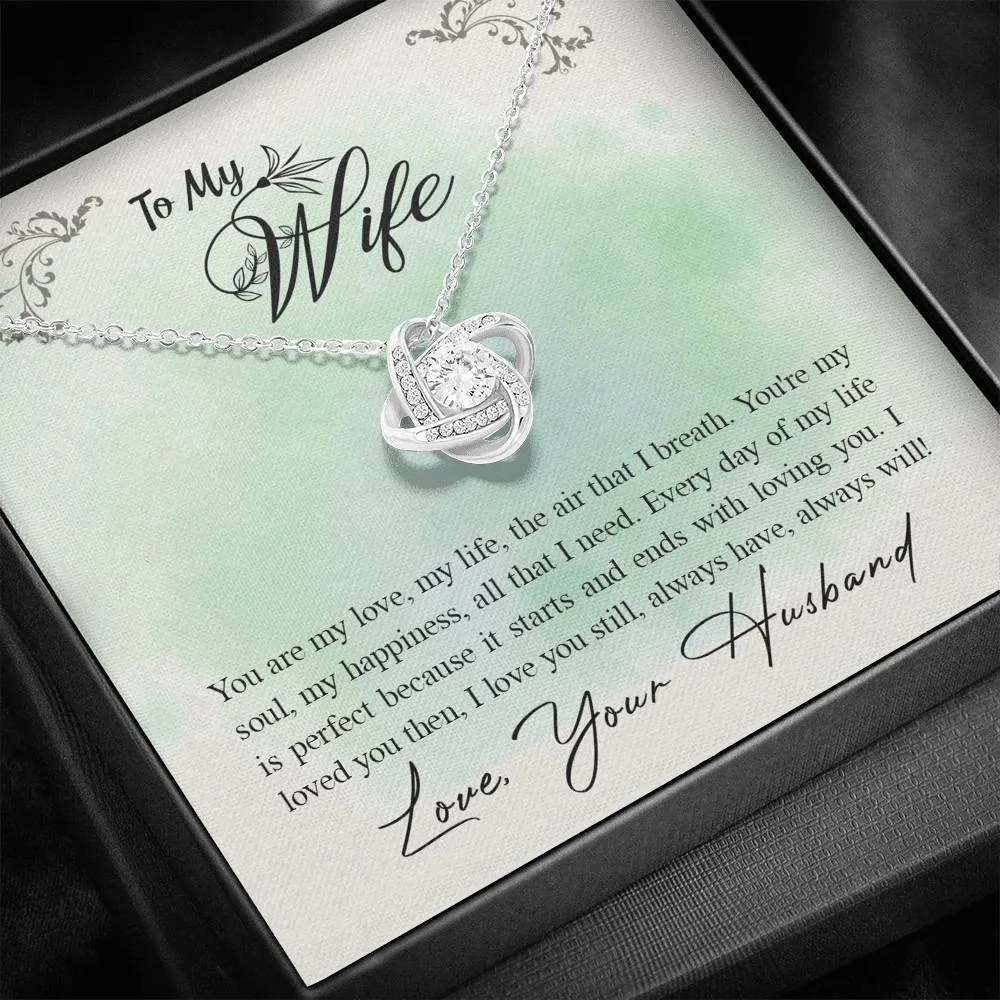 You are my happiness-Love Knot Necklace for Wife