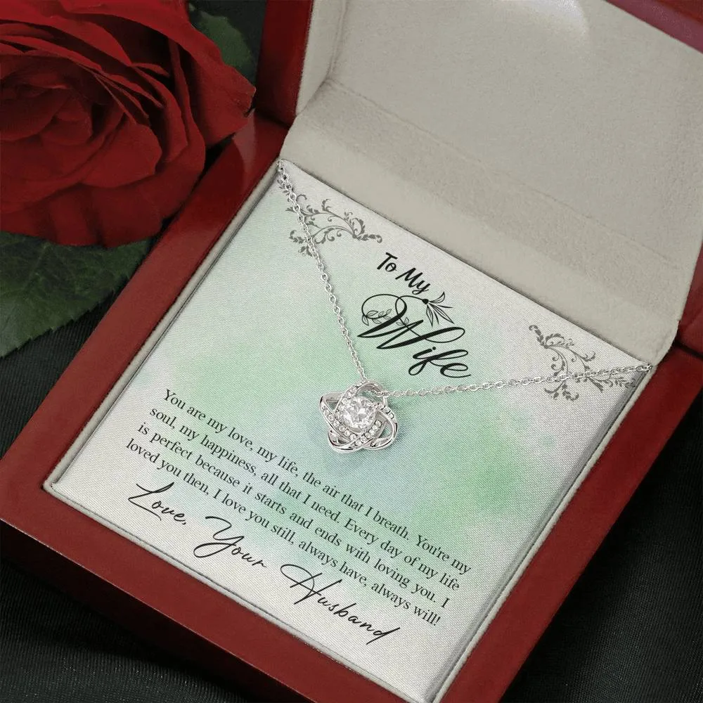 You are my happiness-Love Knot Necklace for Wife