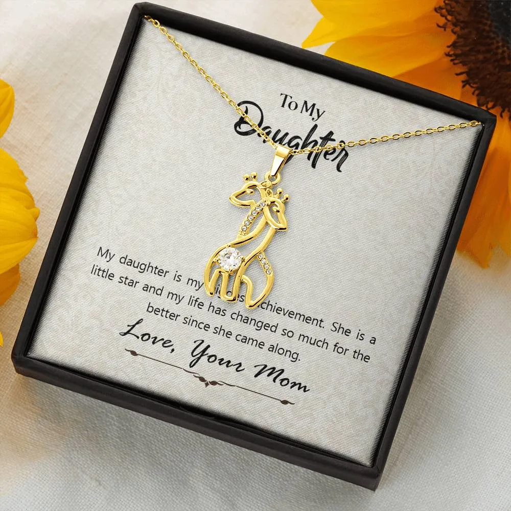 You are my little star-Giraffe Necklace for Daughter, From Mom