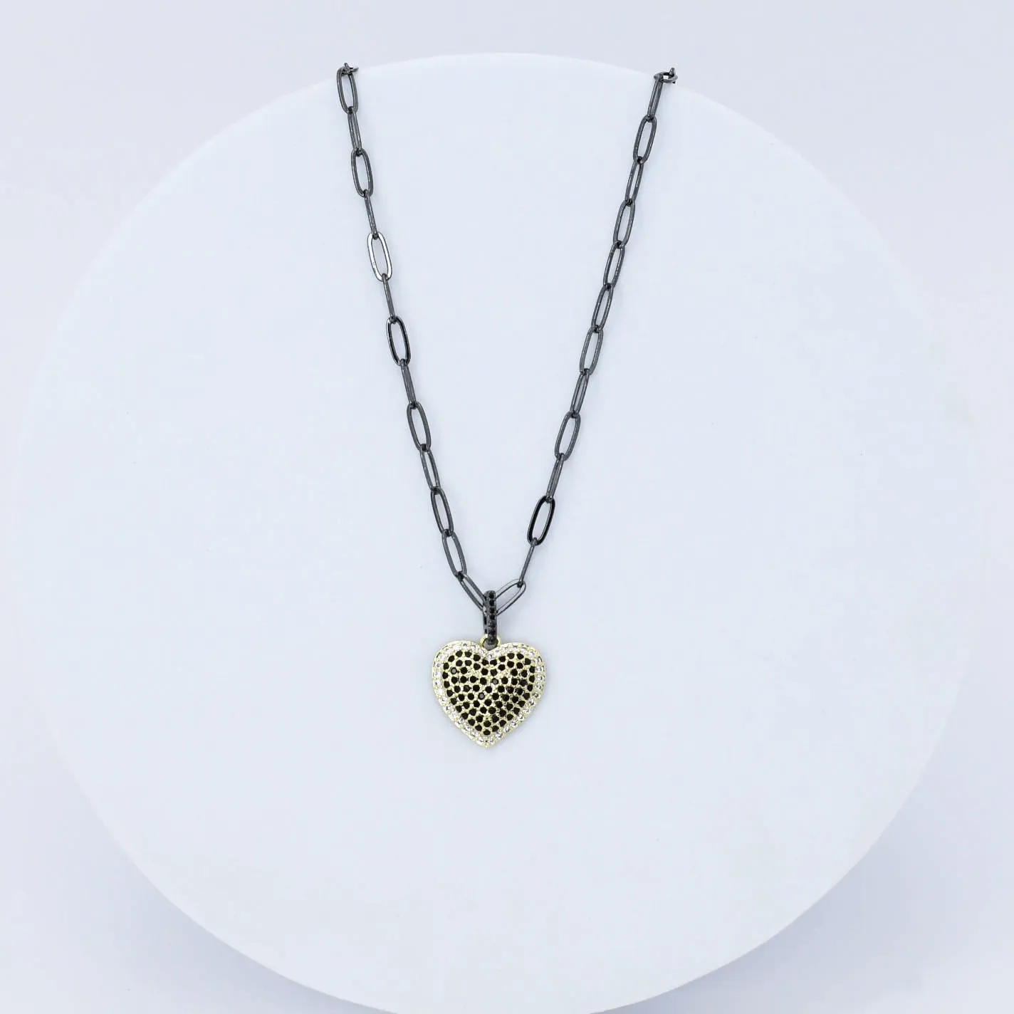 You Got My Heart Black Necklace J8