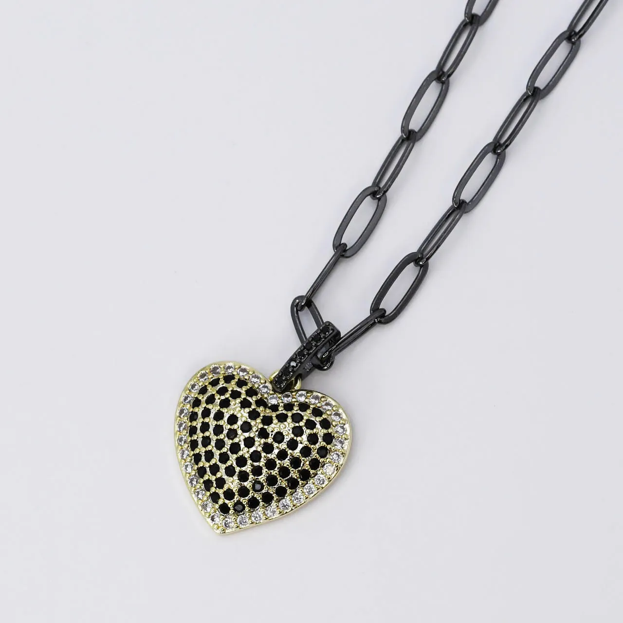 You Got My Heart Black Necklace J8