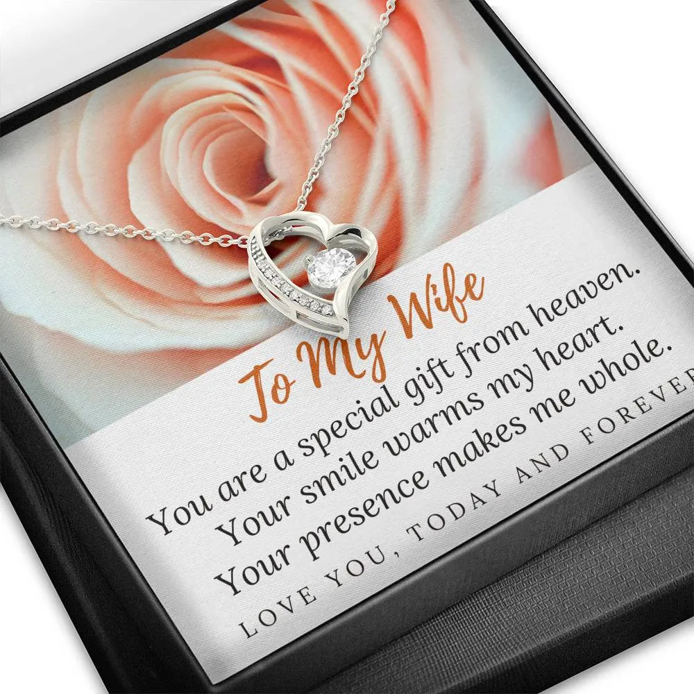 Your smile warms my heart-Sentimental Heart Necklace for Wife