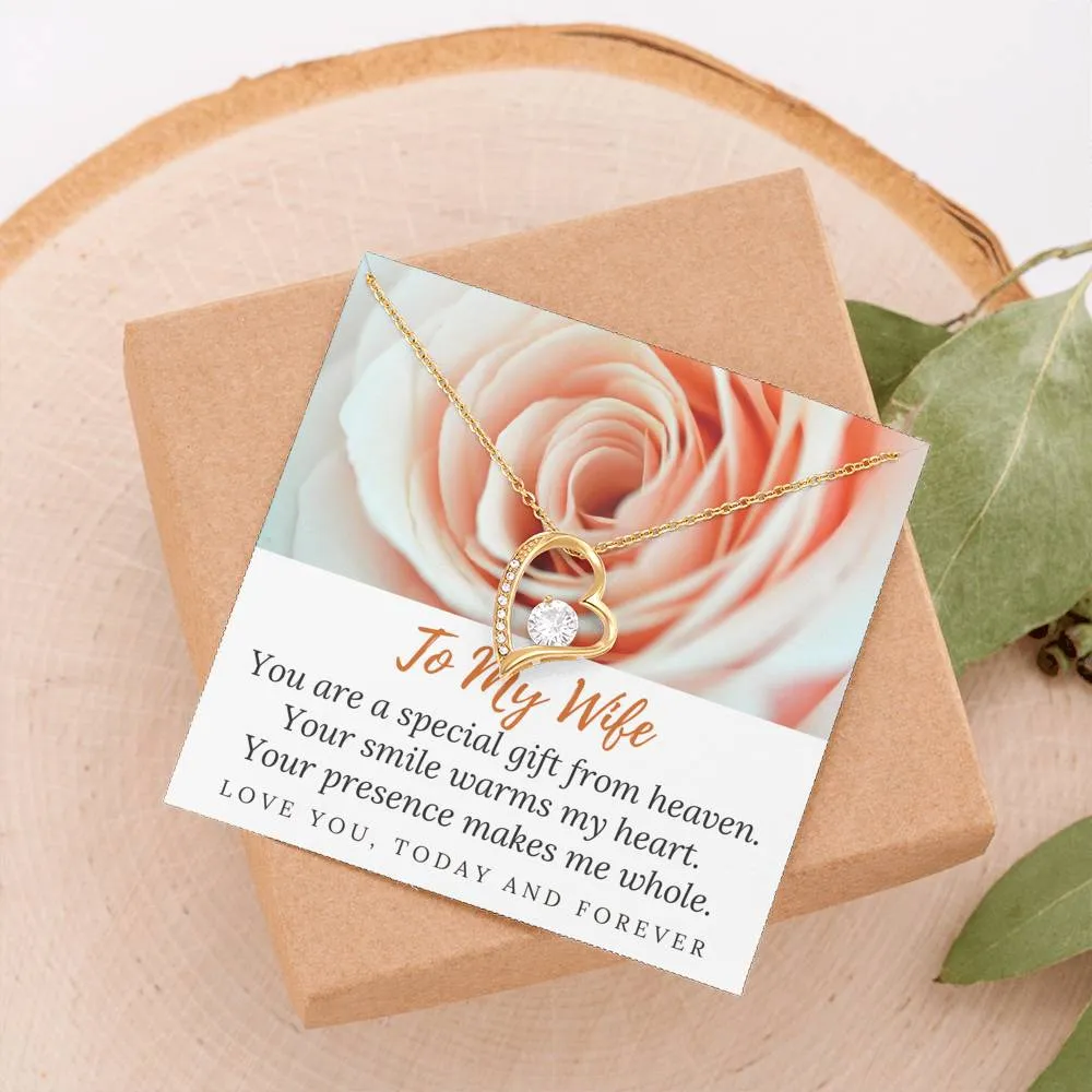 Your smile warms my heart-Sentimental Heart Necklace for Wife